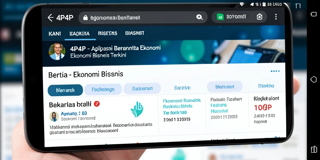 Tampilan antarmuka aplikasi 4P4P yang menarik dan informatif.