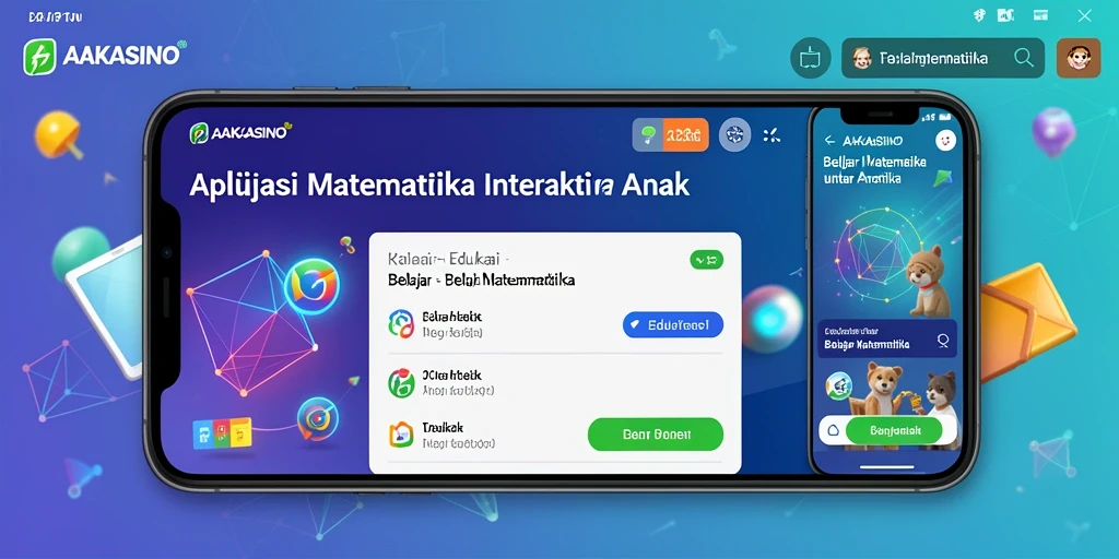 Antarmuka AAKASINO yang menarik dan interaktif untuk belajar matematika.