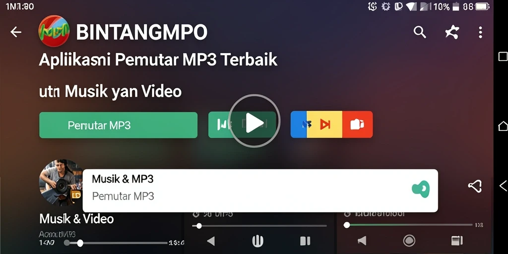 Antarmuka pengguna BINTANGMPO yang menarik dan fungsional.