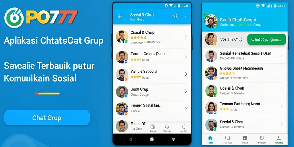 Antarmuka BPO777 menampilkan fitur chat grup yang intuitif dan menarik.
