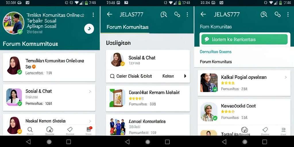 Tampilan antarmuka utama aplikasi JELAS777 yang menarik untuk Forum Komunitas.