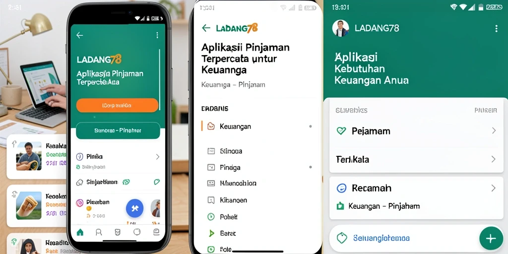 Antarmuka pengguna aplikasi LADANG78 untuk pengajuan pinjaman.