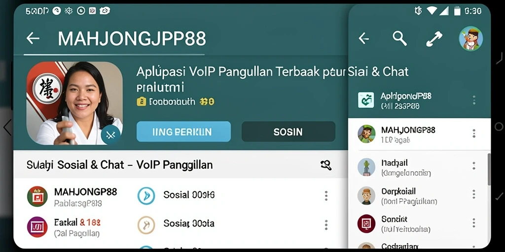 Antarmuka pengguna MAHJONGJP88 untuk panggilan VoIP yang intuitif dan modern.