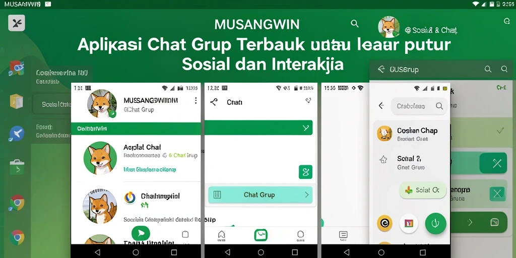 Antarmuka pengguna MUSANGWIN yang menarik dan fungsional untuk chat grup.