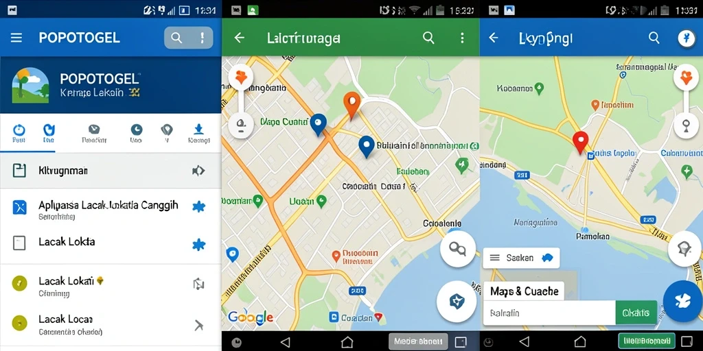 Tampilan antarmuka aplikasi POPOTOGEL untuk lacak lokasi yang mudah digunakan.
