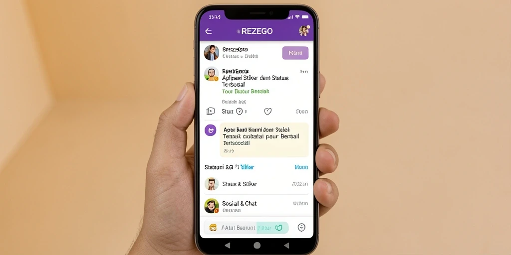 Tampilan antarmuka REZEGO yang menarik dan mudah digunakan.