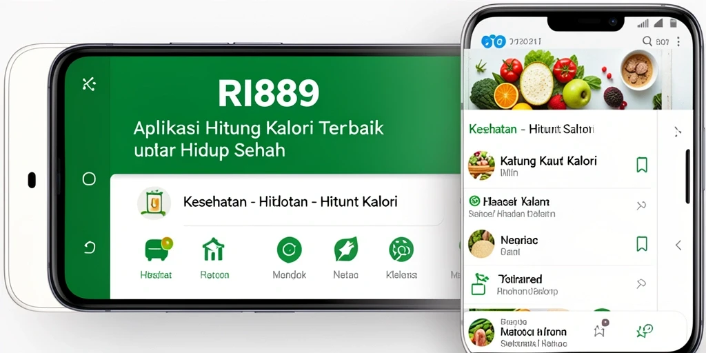 Tampilan antarmuka aplikasi Hitung Kalori RI889 yang sederhana dan intuitif.