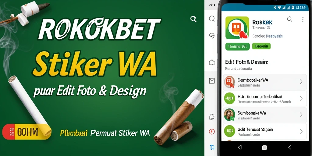 Antarmuka ROKOKBET yang menawan untuk membuat stiker WA.